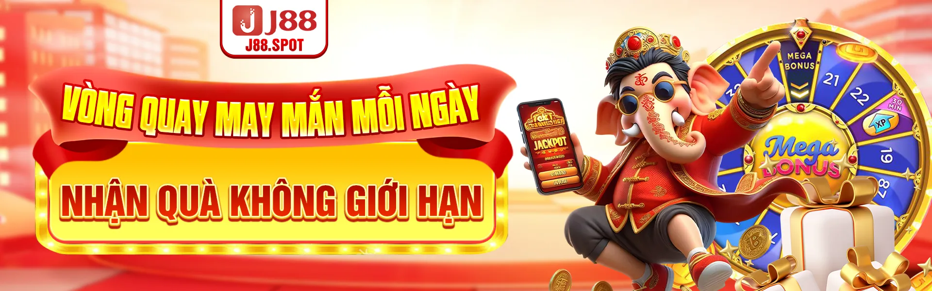 Vòng quay may mắn mỗi ngày, tham gia ngay J88